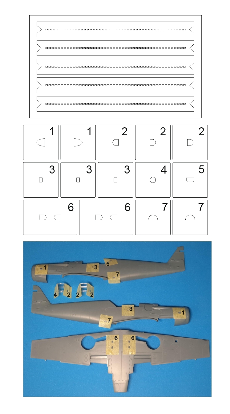 80099 1/48 Avia S-199 masks for panels and walkways (for Eduard)