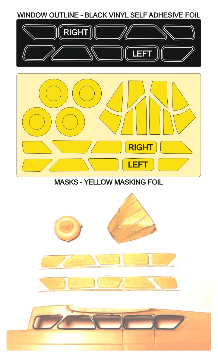57060 1/72 DH.89 Dragon Rapide mask (for Heller / AeroFile / Tasman Models)