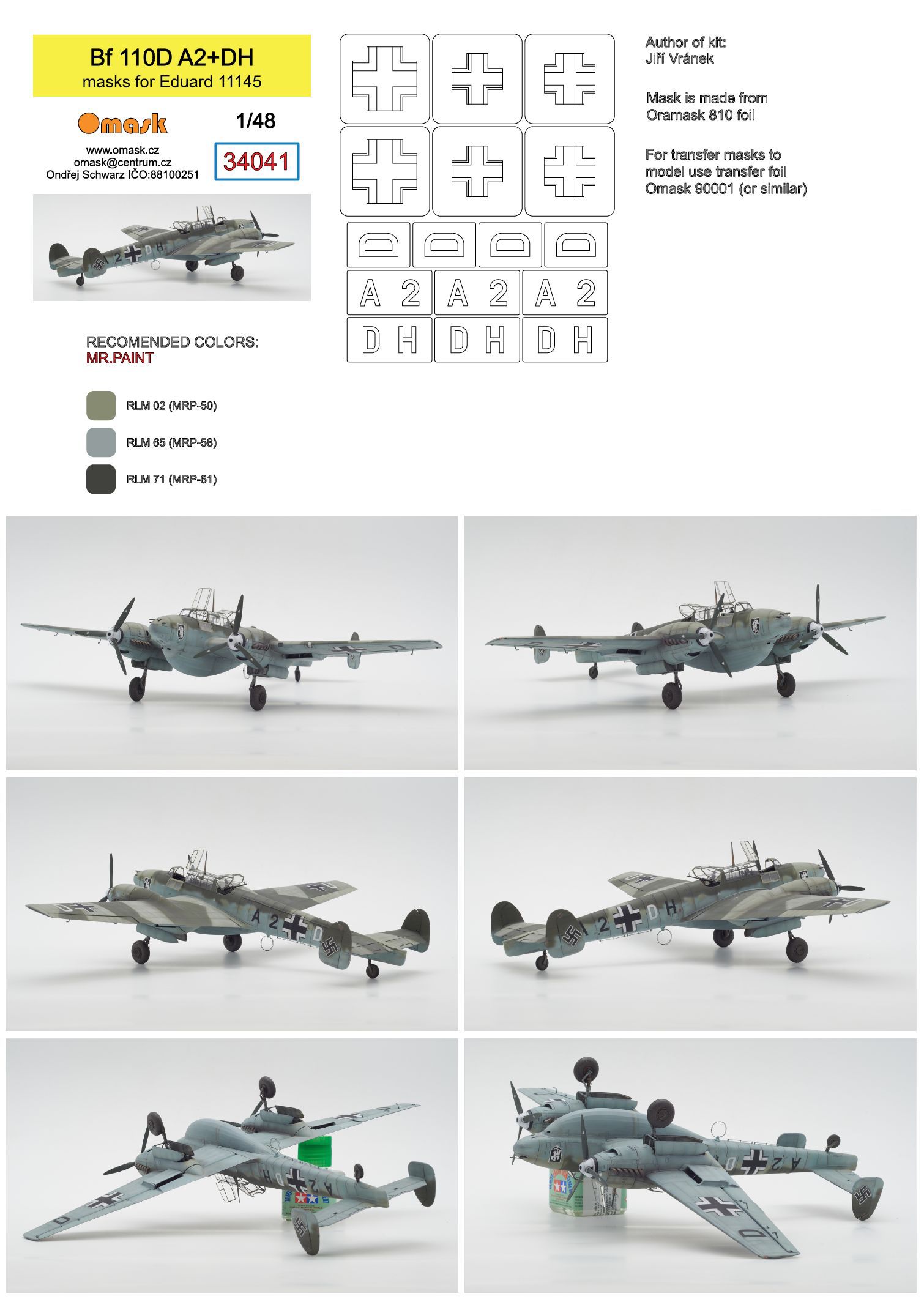 34041 1/48 Bf 110D A2+DH (for Eduard 11145)