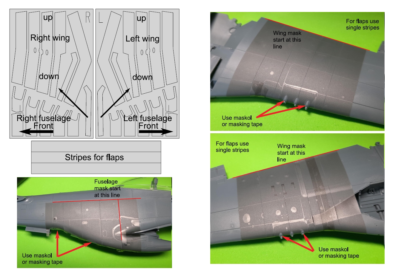 80090 1/48 P-51 D invasion stripes 18 inches - Oramask (for Eduard)