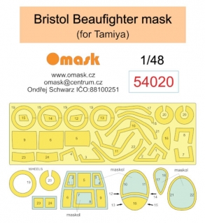 54020 1/48 Bristol Beaufighter mask (for Tamiya)