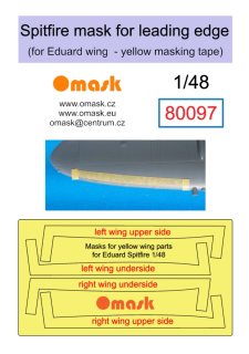 80097 1/48 Spitfire mask for leading edge (for Eduard)