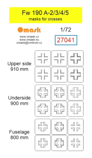 27041 1/72 Fw 190 A-2/3/4/5 masks for crosses