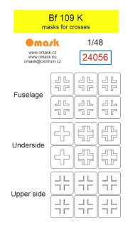 24056 1/48 Bf 109 K masks for crosses