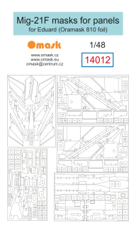 14012 1/48 Mig-21 F masks for panels (Eduard)