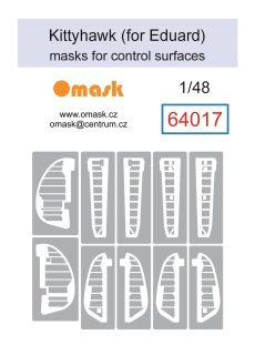 64017 1/48 Kittyhawk masks for control surfaces (for Eduard)