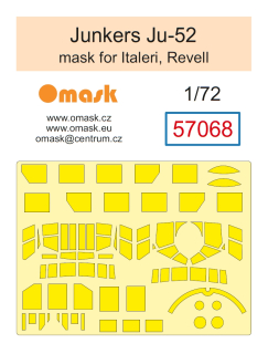 57068 1/72 Junkers Ju-52 mask (for Italeri, Revell)