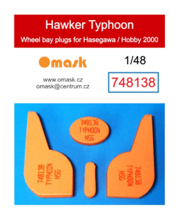 748138 1/48 Hawker Typhoon wheel bay plugs (for Hasegawa, Hobby 2000)