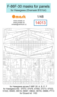 14013 1/48 F-86F-30 masks for panels (Hasegawa)