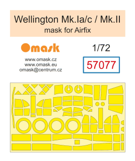 57077 1/72 Wellington Mk.Ia/c / Mk.II mask (for Airfix)