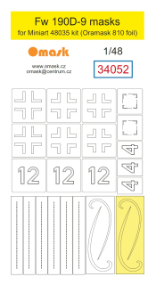 34052 1/48 Fw 190D-9 mask  (for Miniart 48035)