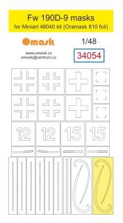 34054 1/48 Fw 190D-9 mask  (for Miniart 48040)