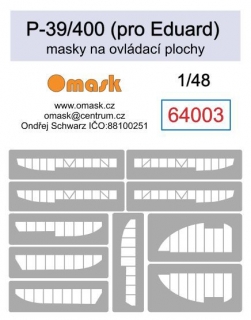 64003 1/48 P-39/P-400 masky na ovládací plochy (pro Eduard)