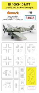 34035 1/48 Bf 109G-10 MTT (pro Eduard  84168 marking B)