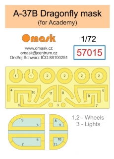 57015 1/72 A-37B Dragonfly mask (for Academy)