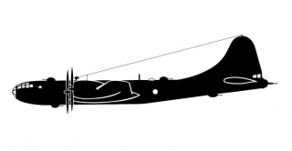 nálepka B-29 (21cm černá)