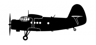 nálepka An-2 (18cm černá)
