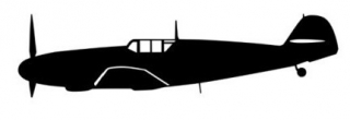 nálepka Bf 109 F (15cm černá)