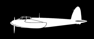 nálepka D.H.98 Mosquito (18cm bílá)