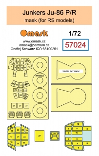 57024 1/72 Junkers Ju-86 P/R mask (for RS models)