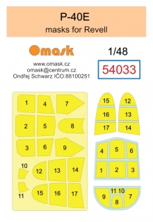 54033 1/48 P-40E mask (for Revell)