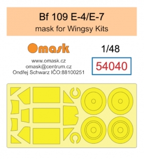 54040 1/48 Bf 109 E-4 / E-7 mask (for Wingsy Kits)