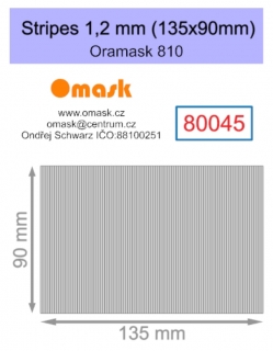 80045 Stripes 1,2 mm (135x90mm) Oramask foil