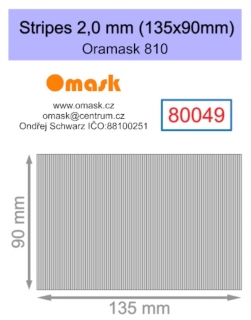80049 Stripes 2,0 mm (135x90mm) Oramask foil