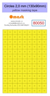 80050 Circles 2,0 mm (130x90mm) yellow masking tape