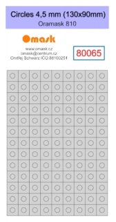 80065 Circles 4,5 mm (130x90mm) Oramask foil