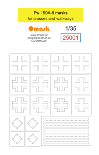 25001 1/35 Fw 190A-6 masks for crosses and walkways
