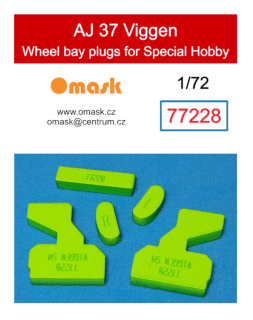 77228 1/72 AJ 37 Viggen wheel bay plugs (for Special Hobby)