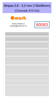 80083 Stripes 0,6 - 2,0 mm (130x90mm) Oramask foil