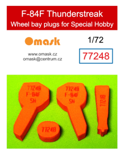77248 1/72 F-84F Thunderstreak wheel bay plugs (for Special Hobby)