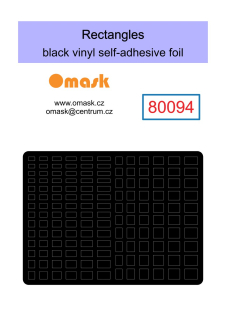 80094 Nálepky obdélníků 2-5 mm (vinylová folie)