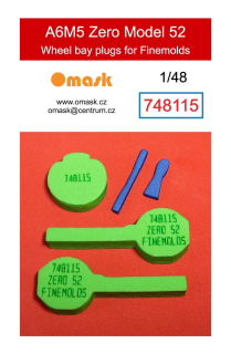 748115 1/48 A6M5 Zero Model 52 wheel bay plugs (for Finemolds)